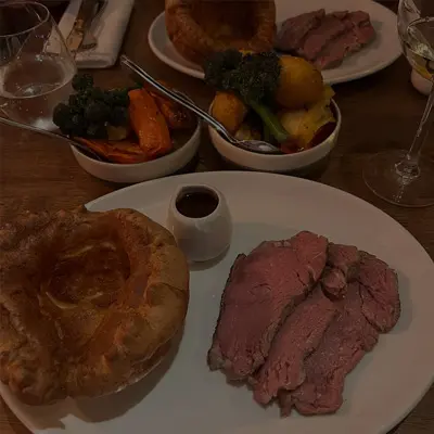 menu sunday roast